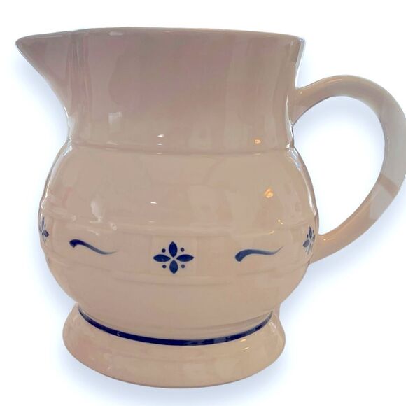 Vintage Longaberger Roseville Pottery Woven Traditions Pitcher - Picture 1 of 6